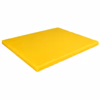 Neslīdošs griešanas dēlis ar stopperiem - EN 600x400 mm - Biezums: 20 mm - HACCP atbilstošs - Polietilēns (PE) - Dzeltens - Var mazgāt trauku mazgājamā mašīnā - Higiēnisks