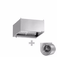 Commercial Wall-Mounted Extractor Hood with Motor – 1000 mm – Controller, Filters & Light