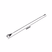 (6 adet) Barlöffel - Paslanmaz Çelik - Burgulu Saplı - Uzunluk 440mm