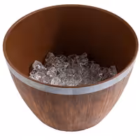 (6 adet) Kase - Melamin - 4,5L - köşeli - 250x250mm - Derinlik:160mm - Kahverengi