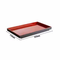 (6 pcs) GN 1/3 Gastronorm Tray - ASIA PLUS - Melamine - 325x176mm - Height: 30mm - Black