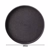 (60 pcs) Plate - flat - Bio-Compound - Ø200mm - Grey