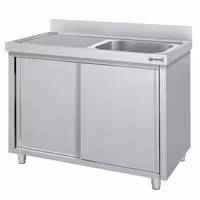 Sudoper s ormarićem ECO - inox - 1400 x 700 mm - s 1 koritom - korito desno