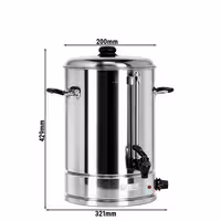 Profesionalno kuhalo za vodu i kuhano vino - 8 l - 2,0 kW - inox - Kontinuirano podešavanje temperature
