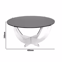 Açık Büfe Teşhir Standı - OCTOPUS - Paslanmaz Çelik - dairesel - Ø 381mm - 400x400x200mm - dahil 1 Pleksi Cam Siyah
