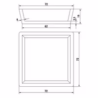 Plates for Tartelette Machine TMNP - Square Mould - 72x72mm - for 12 Tartelettes