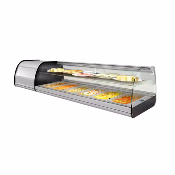 Witryna chłodnicza do tapas Premium PLUS – 6x GN 1/3 – z szklaną półką pośrednią
