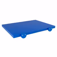 Neslīdošs griešanas dēlis ar fiksatoriem - EN 600x400 - Biezums: 20 mm - HACCP atbilstošs - PE500 (HDPE) polietilēns - Zils - Var mazgāt trauku mazgājamā mašīnā - Ar fiksatoru priekšurbumiem