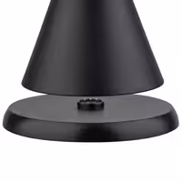 (4 adet) Şarj Edilebilir Masa Lambası - CONE MINI - 3 kademeli kısılabilir - Ø130x115mm - Siyah