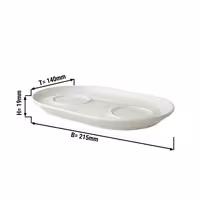 (12 pcs) LUX - Milk & sugar tray - 215x140mm - Ivory