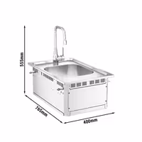 Commercial Drop-in Hand Wash Sink – Stainless Steel – with tap - Hot & Cold Water Connection