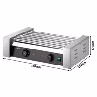 Pripremni rashladni pult - 1210x700 mm - 1 vrata i 2 ladice - za 9x GN 1/6 - uklj. Hot dog roštilj i grijač peciva