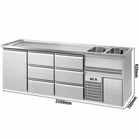 Direct Draw Beer Dispenser / Kegerator PREMIUM – 2500×700 mm – 6-Drawer