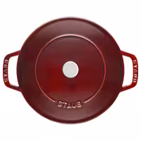 STAUB | BRAISERS - Posuda za pečenje sa Chistera kapljičastom strukturom - 240 mm - Lijevano željezo - Grenadine crvena boja