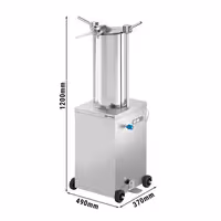 Hidraulična punilica za kobasice - 15 l - 560 W - inox - uključuje 4 nastavaka za punjenje