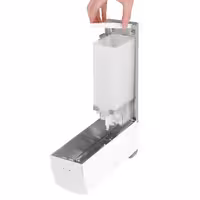AIR-WOLF | Dozator sapuna & dezinfekcijskog sredstva sa pritisnim gumbom - 1200 ml - Plemeniti čelik - Bijela boja