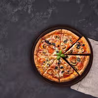 Pizza Tabağı Yuvarlak Düz - Polietilen, Ø200mm, Oluklu/Kanallı Yüzey, Kahverengi