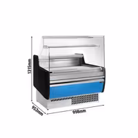Serve Over Counter - 998x953mm - front panel light blue - with 1 door - with 1 shelf - capacity 110 litres