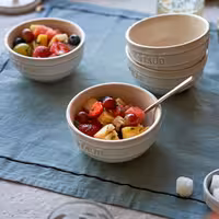 (4) STAUB| Ceramic Bowls Set – Ivory White - Ø 120 mm - Antique Glaze