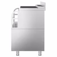 Koktel stanica - inox - 600x600 mm - s 3 hladna bazena s odvodom & Šipka za čuvanje boca
