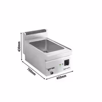Toplovodna kupka stolna - 1,2 kW - 1x GN 1/1 ili 2x GN 1/2 - s odvodnim ventilom
