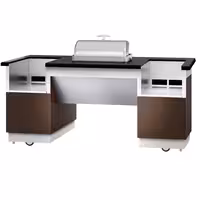 Mobile Buffet Service & Prep Station DUBLIN - 2000mm - Black Granite Worktop