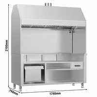 Neutral Element for Charcoal/Gas Grill BERLIN - 1760mm - Stainless Steel