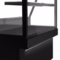 Brottheke TORONTO - 1800mm - schwarze Front - 1 Ablage