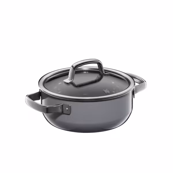 WMF | Fusiontec Mineral - Fritovací hrnec - Ø 200 mm - 2,4 litru - vč. skleněné poklice - Platinum
