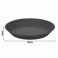 (12 pcs) Plate - Polypropylene - Ø240mm - Grey