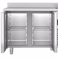 Rashladni pult PREMIUM - 1430x720 mm - 270 l - Ventilirano hlađenje - s 2 vrata - s 1 korita - Leđni podignuti rub