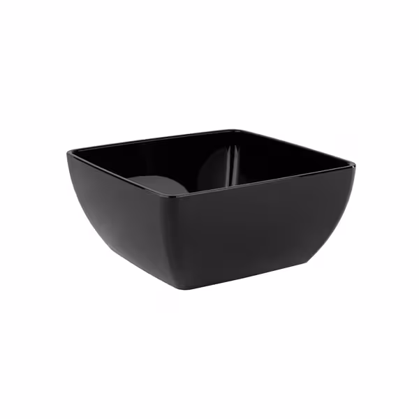 (6 adet) Kase - FRIENDLY - PET - 140ml - köşeli - 90x90mm - Derinlik:40mm - Siyah