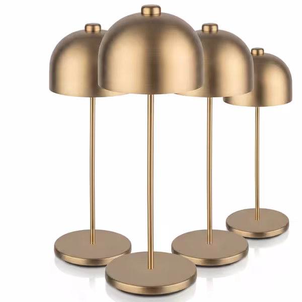 (4 adet) Şarj Edilebilir Masa Lambası - JOSEF MINI - 3 kademeli kısılabilir - Ø110x300mm - Champagner