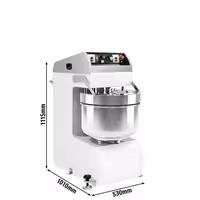 Spiralna miješalica za tijesto PREMIUM PLUS - 70 l / 40 kg - 2 brzine - s fiksnom posudom - 2 motora - s timerom - 400 V - za pizzu i kruh