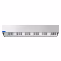 Commercial Wall-Mounted Extractor Hood with Motor - 3000mm - with Speed Controller, Baffle Filters & Lighting
