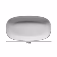 (12 adet) ENTITY - Düz Tabak - Oval Düz - Porselen, 190x190mm, Beyaz