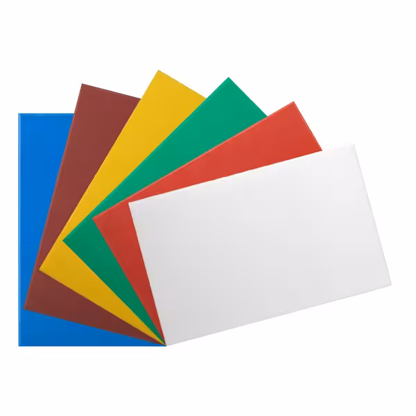 (6 buc) Set tocătoare HACCP - 600x400 mm - grosime: 10 mm - polietilenă HDPE 500 - multicolor - anti‑alunecare