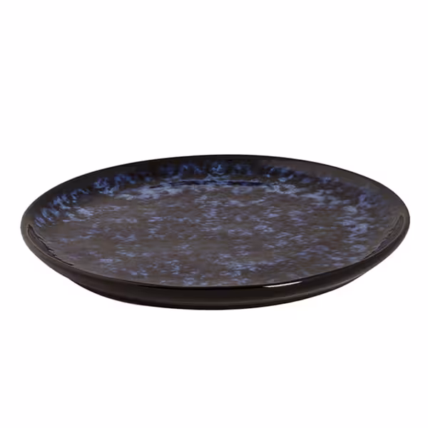(4 adet) BAMA BLUE - Düz Tabak Yuvarlak Düz - Steinzeug, Ø210mm, Mavi
