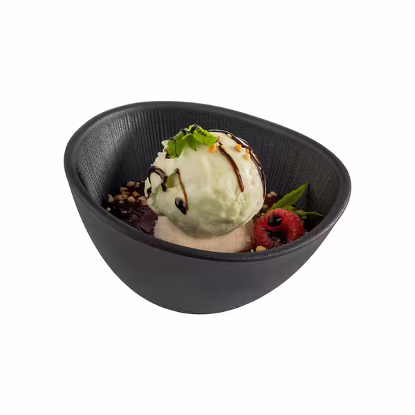 (6 adet) Kase - NERO - Melamin - 300ml - köşeli - 145x125mm - Derinlik:80mm - Siyah