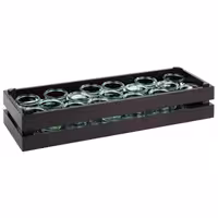 Ahşap Sunum Kutusu - SUPERBOX - Ahşap - Siyah - köşeli - 555x185x105mm