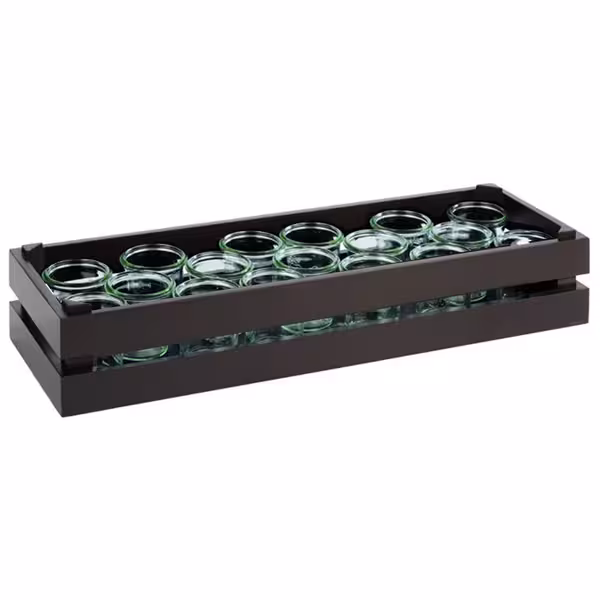 Ahşap Sunum Kutusu - SUPERBOX - Ahşap - Siyah - köşeli - 555x185x105mm