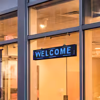 Programmable LED Scrolling Sign - WELCOME - customisable - 1000x55mm