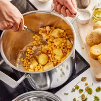 DEMEYERE | Industry 5 Stock Pot with Lid – Ø240 mm – For Soup & Broth, Energy‑Efficient Heat – 18/10 Stainless Steel – Induction Ready