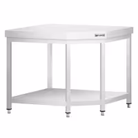 طاولة عمل ستانلس ستيل زاوية PREMIUM - 1000x600mm - مع رف سفلي