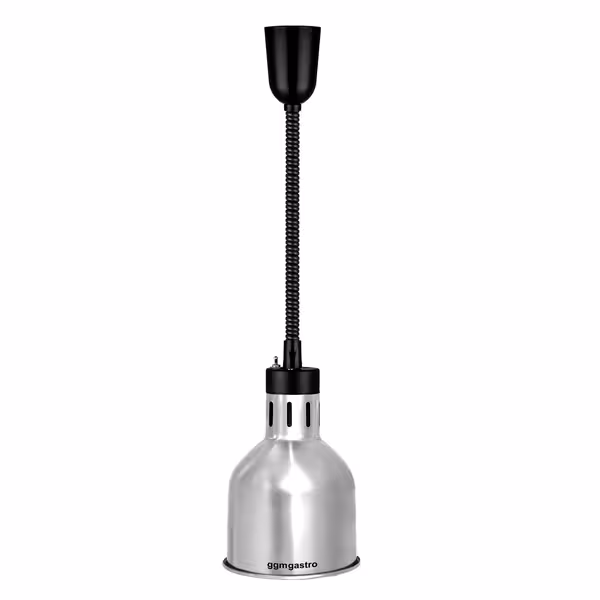 Infracrvena grijaća svjetiljka - 275 W - sjenilo Ø 175 mm - podesiva po visini - srebrna