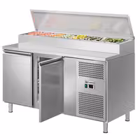 Stół przygotowawczy ECO – 1510 mm – na 8x GN 1/3 – z 2 drzwiami