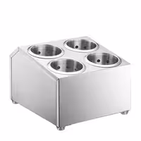 Cutlery Cylinder Holder - 265x305mm - Height: 200mm - Stainless steel - incl. 4 Holders