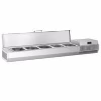 Aukstuma galda vitrīna PREMIUM PLUS - 1493x413 mm - 5 x GN 1/3