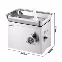 Električni stroj za mljevenje mesa – glava 22 - 350 kg/h - 1,1 kW - 230 V (monofazni) - ploča 4,5 mm - stolni