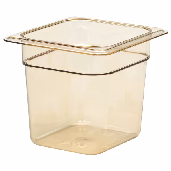 (6 szt.) CAMBRO | Pojemnik GN 1/6 H-PAN™ – wysokość: 150 mm – odporny na wysoką temperaturę – bursztynowy